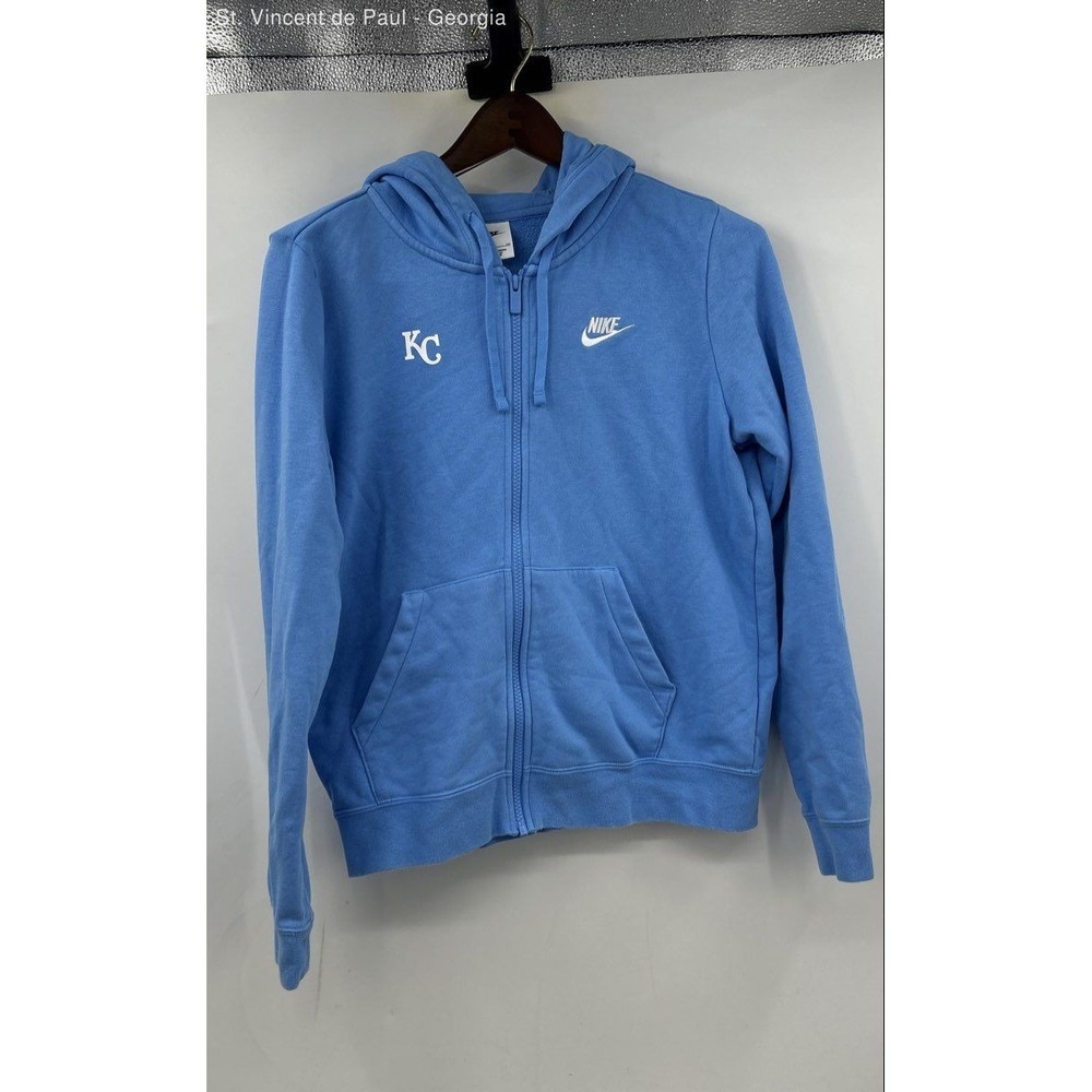 Nike Kansas City Royals Full Zip Hoodie Women's Small Blue Logo MLB Baseball